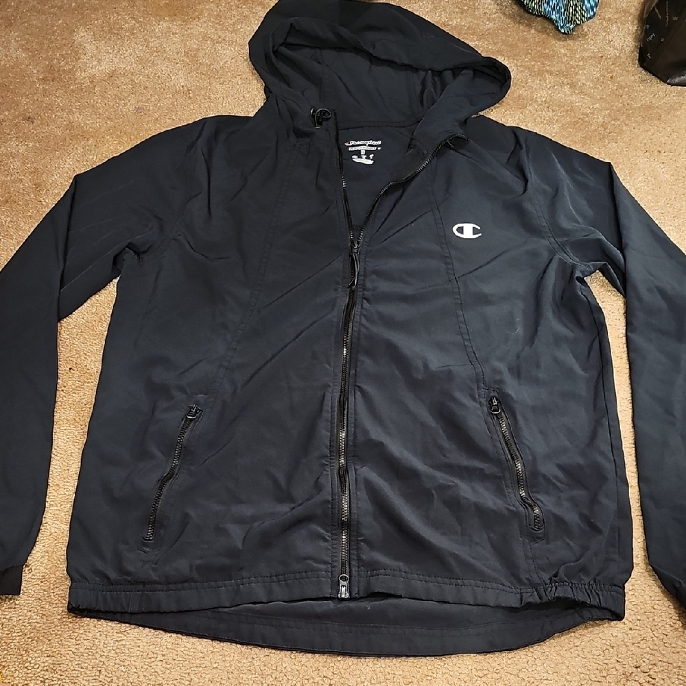 Champion Dark Hooded Windbreaker